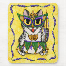 Imaginaire Mousepad de la Nouvelle-Orléans de chat Tapis De Souris