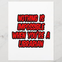Impossible n'est pas français… bibliothécaire prospectus avec motif