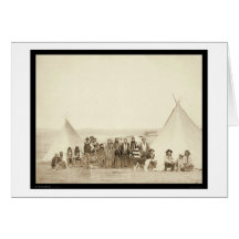 Indisches der Tipi-Lager Sd 1890 des großen Fußes Grußkarte