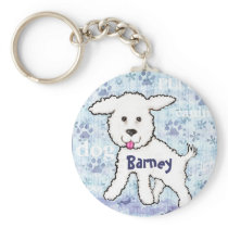 Individueller Name Bichon Frise Hund Keychain