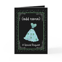 INDIVIDUELLER NAME - Brautjungfern-TÜRKIS geblühte