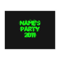 Individueller Name. Party 2011. Grün und Schwarzes