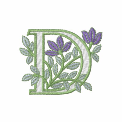Initiale D de monogramme de fleur