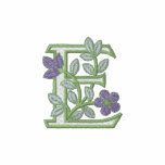 Initiale E de monogramme de fleur