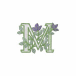 Initiale M de monogramme de fleur