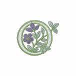 Initiale O de monogramme de fleur