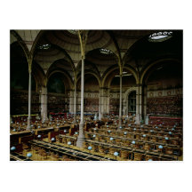 Innenraum des "Salle DES Imprimes", 1868 Postkarte