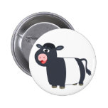 Insigne de bouton de vache à Galloway ceinturé par badges publicitaires