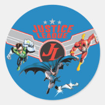 Insigne et héros d'air de vol de ligue de justice adhésifs