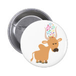 Insigne heureux mignon de bouton de vache à Brahma badges publicitaires
