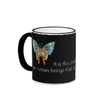 Inspirierend Zitat-Becher mit Schmetterling