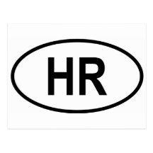 Internationale Fahrzeug-Ausrichtung Kroatiens (Hrv Postkarte