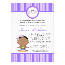 invitation africaine Girly de baby shower du bébé 