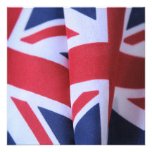 invitation carrée de deux drapeaux britanniques