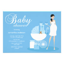 Invitation chic de baby shower de femme - garçon