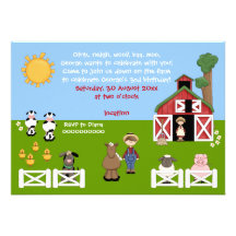 Invitation d'anniversaire de enfant d'animal de fe