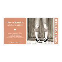 INVITATION D'ANNIVERSAIRE DU SWEET SIXTEEN %PIPE% PHOTOCARTE PERSONNALISÉE