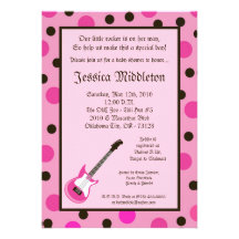 invitation de baby shower de guitare de balancier 