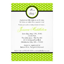 invitation de baby shower de point de polka de ver