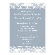 Invitation de baptême/baptême pour le garçon