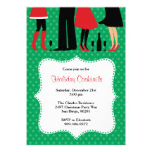 Invitation de cocktail de Noël de vacances