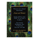Invitation de dîner de répétition de plume de paon