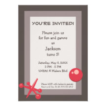 Invitation de fête d'anniversaire - crics d'amusem