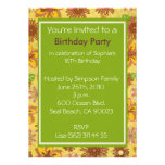 Invitation de fête d'anniversaire de fleurs