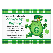Invitation de fête d'anniversaire de grenouille de