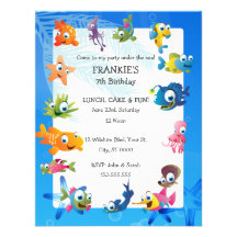 Invitation de fête d'anniversaire des enfants de t