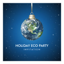 Invitation de fête de Noël de vacances de la terre