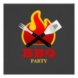 Invitation de partie de barbecue/gril
