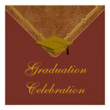 Invitation de partie de célébration d'obtention du