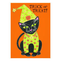 Invitation de partie de chat de Halloween TunaKitt
