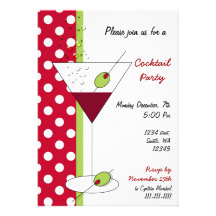 Invitation de partie de cocktails de vacances