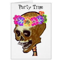 Invitation de partie de crâne carte de vœux