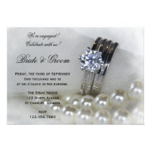 Invitation de partie de fiançailles de diamant et 