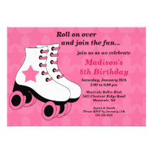 Invitation de patinage de fête d'anniversaire