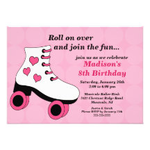 Invitation de patinage de fête d'anniversaire