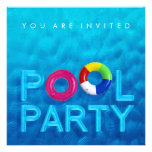 Invitation de réception au bord de la piscine de n