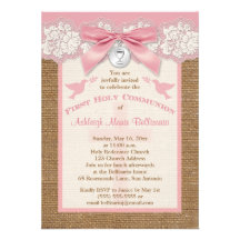 Invitation de sainte communion IMPRIMÉE d'ARC et d