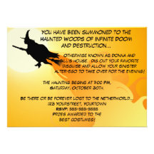 Invitation de sorcière de vol