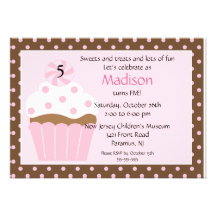 Invitation douce d'anniversaire de petit gâteau