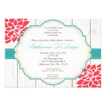 invitation florale de baby shower de la fleur 5x7 
