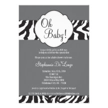 invitation grise noire de baby shower de rayure du