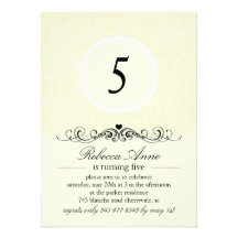 Invitation jaune et noir d'anniversaire de enfant 