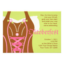 Invitation mignonne d'Oktoberfest de corsage de Di