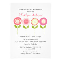Invitation nuptiale de douche de fleurs