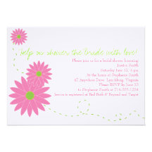 Invitation nuptiale de douche de marguerite