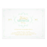 Invitation nuptiale de douche de menthe chic vinta invitations